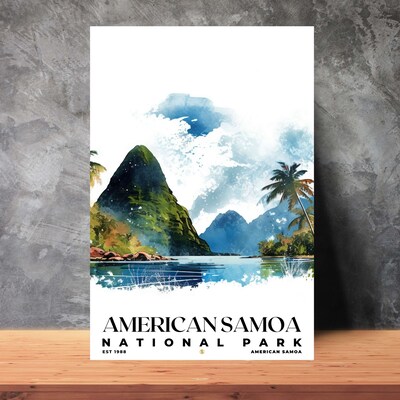 American Samoa National Park Poster, Travel Art, Office Poster, Home Decor | S4 - image2